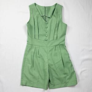 Vintage Pastel Green Classy Romper Playsuit Womens XSmall